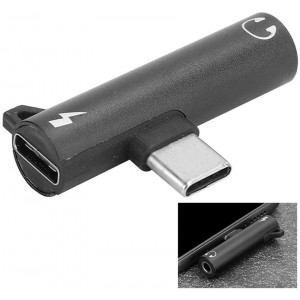 USB-C - USB-C x 2 adapter för ljud och laddning 590305