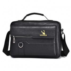 Väska Weixier Laptopväska Läder svart BAG-018