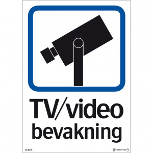 Skylt Kamerabevakning