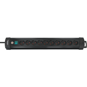 10 way Extension Socket, 3m, Black 1156005010