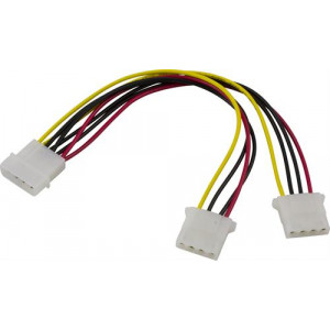 Y-kabel ström 4-pin molex för 2st enheter
