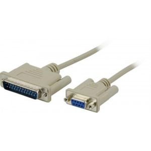 Kabel DB25 ha - DB9 ho 3m Parallel/Seriell.