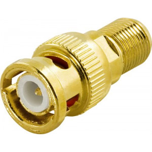 Adapter BNC - F-kontakt (ha-ho) Guldpläterad