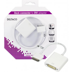 Docka iPhone 4/4S och iPad till DVI adapter.