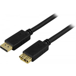 DisplayPort - Displayport Förlängningskabel 0.5m.