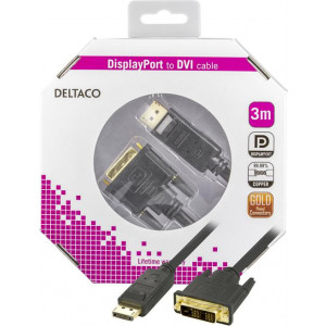 DisplayPort - DVI kabel 3m GOLD