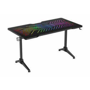 Deltaco Gamingbord DT420 RGB Gaming desk Glass LED