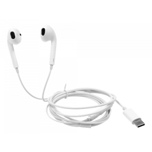 Mobilheadset Semi In-Ear Hörlurar USB-C Vit