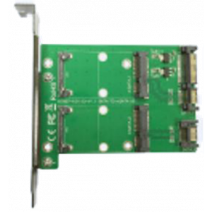 HDD-adapter mSATA SSD till SATA PCI-E slot 2-port