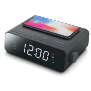 FM DUAL ALARM CLOCK RADIO M-175 WI MED TRÅDLÖS LADDNING