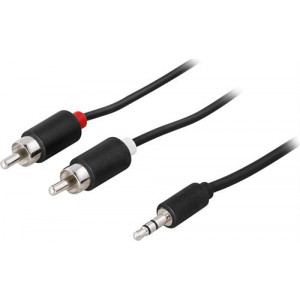 Kabel 6.3mm ha - 2xRCA ha (1m)*