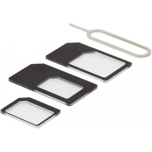 SIM-kortsadapter nano-/micro-/mini-SIM, 3-pack