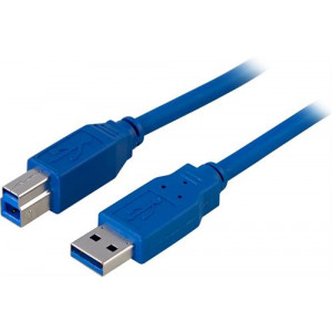Kabel USB 3.0 A ha - B ha (1m) blå.