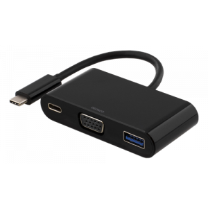 USB-C - VGA + USB-A + USB-C adapter