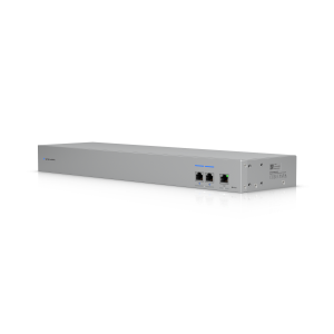 10 GbE WAN Switch linking two Shadow Mode High Availability UniFi Gateways to a single ISP.*Use an additional USW-WAN-RJ45 switch for ISP failover deployments. USW-WAN-RJ45