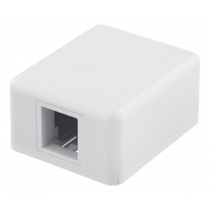 Utanpåliggande vägguttag för Keystone, 1 port, vit VR-222