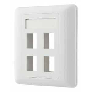 Nätverksuttag infällt RJ45 för Keystone 4-port
