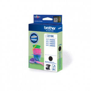 Brother LC-221BK bläckpatroner Original Svart 1 styck