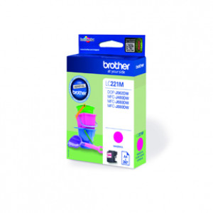 Brother LC-221M bläckpatroner Original Magenta 1 styck