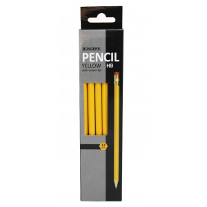 Blyertspenna Gul HB med radertopp 12-pack 421072