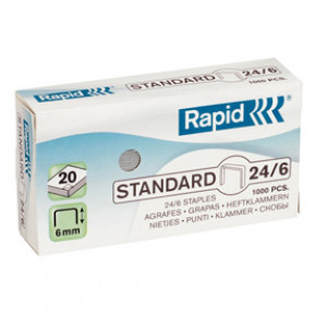 Häftklammer 24/6 standard 1000st Rapid