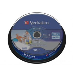 Verbatim Blu-Ray 25GB BD-R 6X (10-pack) Printable