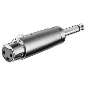 XLR Ljudadapter XLR 3-pin hona - 6.35mm hane