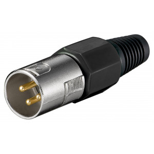 XLR Ljudkontakt XLR 3-pin hane mikrofonkontakt GOLD sv