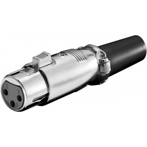 XLR Ljudkontakt XLR 4-pin hona mikrofonkontakt GOLD