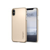 Super tunnt skal Spigen Thin Fit Case till iPhone X (2017) - Champagne Gold 057CS22111