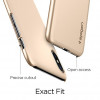 Super tunnt skal Spigen Thin Fit Case till iPhone X (2017) - Champagne Gold 057CS22111