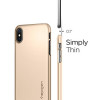 Super tunnt skal Spigen Thin Fit Case till iPhone X (2017) - Champagne Gold 057CS22111