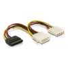 DeLOCK Cable Power SATA HDD > 2x 4pin male/female