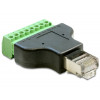DeLOCK 65389 kabeladaptrar RJ45 8p Svart, Grön