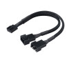 Kabel ström PWM-fläkt 4-pin till 4-pin x 2 (ha-ho)