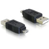 DeLOCK Adapter USB micro-A male to USB2.0 A-male USB 2.0 A Svart