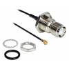 DeLOCK 88464 kabeladaptrar I-PEX RP-TNC Svart, Guld, Silver