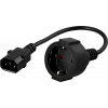 Strömkabel IEC C14 ha - CEE 7/4 (Schuko) ho 0.2m