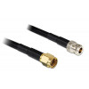 DeLOCK 88684 koaxialkablar RP-SMA 1 m Svart