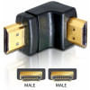 DeLOCK Adapter HDMI male > HDMI male 90° down HDMI 1.3 Svart