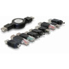 DeLOCK USB adapter kit 10 parts Svart kabeladaptrar