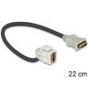 DeLOCK HDMI - HDMI, 0.22m HDMI-kabel 0,22 m HDMI Type A (Standard) Svart