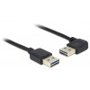 DeLOCK 1m USB 2.0 A m/m 90° USB-kablar USB A Hane Svart