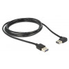 DeLOCK 1m USB 2.0 A m/m 90° USB-kablar USB A Hane Svart