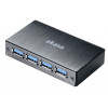 Akasa Connect 4SV gränssnittshubbar 5000 Mbit/s Gjuten aluminium, Svart