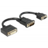 DeLOCK 65555 kabeladaptrar DMS-59 DVI 24+5/VGA Svart