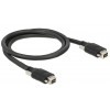 DeLOCK 83591 firewire-kablar 9-p Svart 1 m