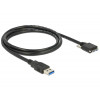 DeLOCK 1m USB 3.0 USB-kablar USB A Micro-USB B Hane Svart