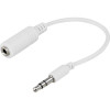 Audioadapter 3.5mm - 2.5mm (ha-ho) vit 10cm