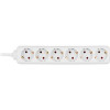Deltaco GT-126 6AC outlet(s) 1.5m Vit förlängningssladdar